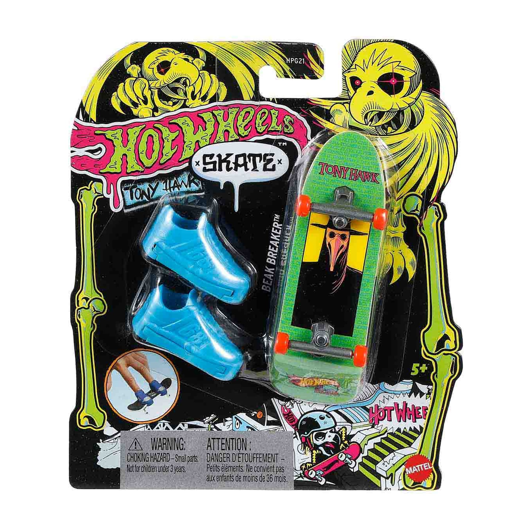 Ігровий набір Hot Wheels Скейт та взуття для пальчиків, Beak Breaker, синій, від 5 років (HGT46)